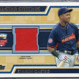 STARLIN CASTRO 2014 Topps All Star Steken Relics Game Jersey Baseball Card - Chicago Cubs