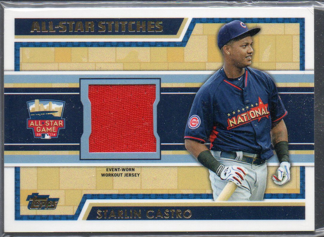 STARLIN CASTRO 2014 Topps All Star Stitches Relics Game Jersey 