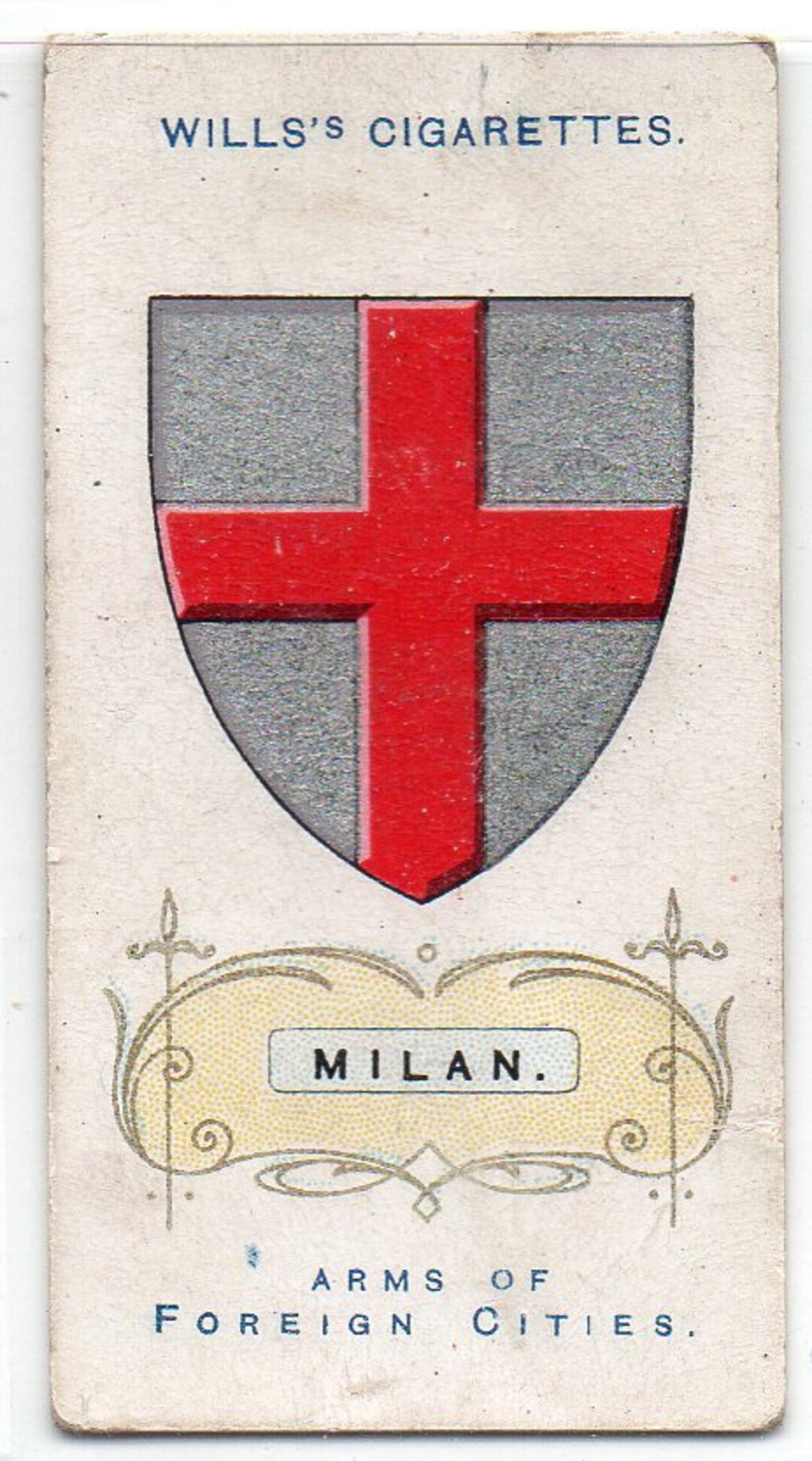 how much are cigarettes in milan MILAN 1912 Wills Arms of Foreign Cities #38 Cigarette Card
