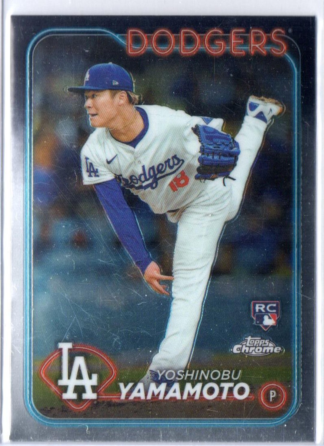 YOSHINOBU YAMAMOTO RC 2024 Topps Chrome #18 Baseball Card - Los