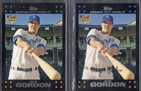 ALEX GORDON RC 2007 Topps Baseball Cards 2 Lot Kansas City 