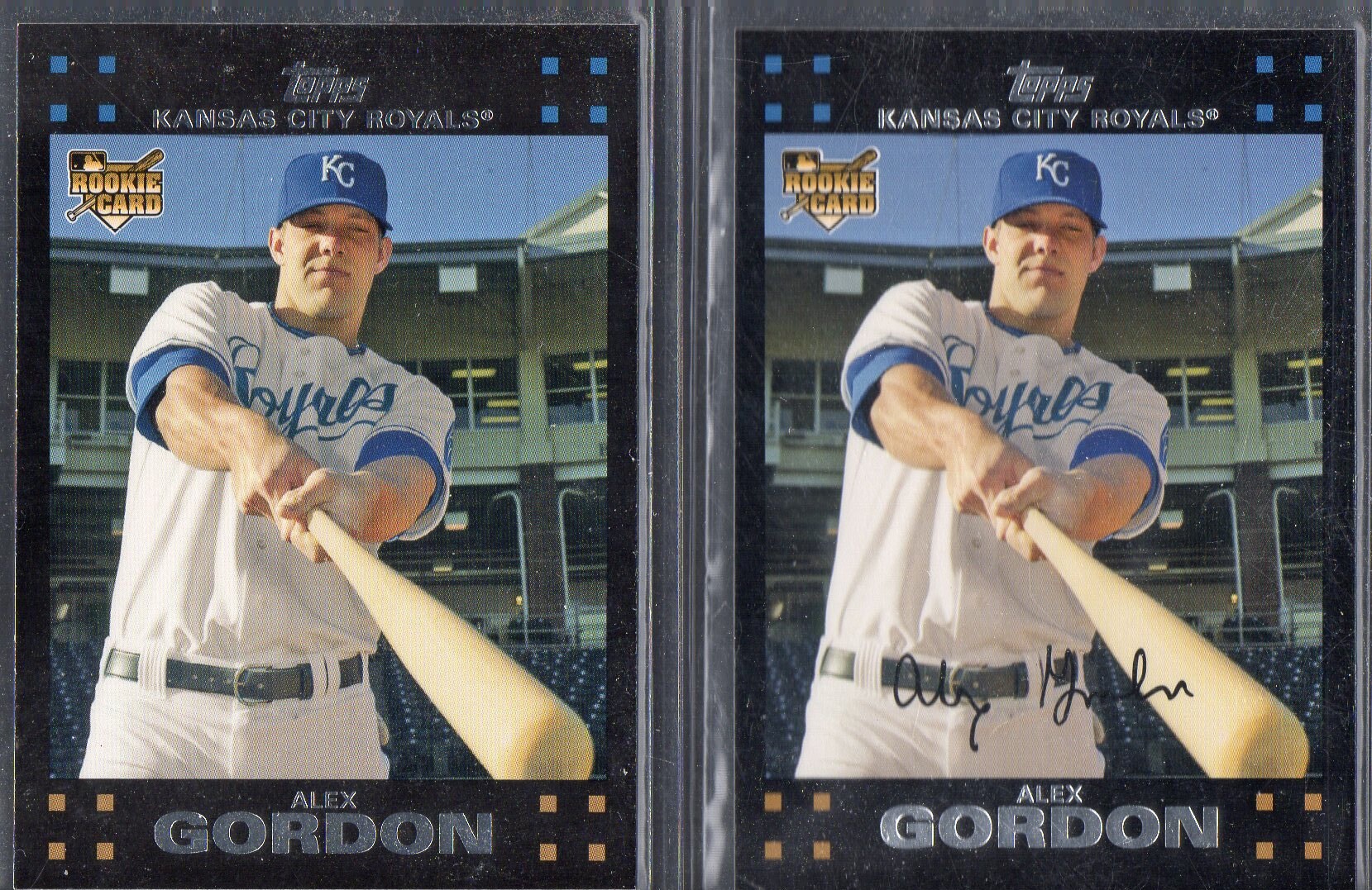 ALEX GORDON RC 2007 Topps Baseball Cards 2 Lot Kansas City - Etsy