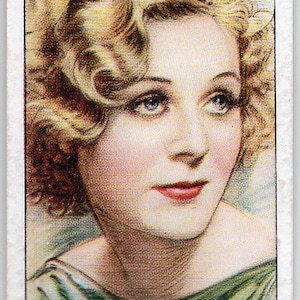 GLORIA STUART 1934 speler film sterren 2e serie #43 sigaret kaart