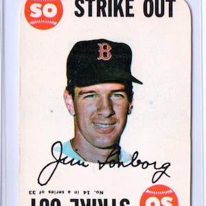 JIM LONBORG 1968 Topps Game Baseball Card - Boston Red Sox