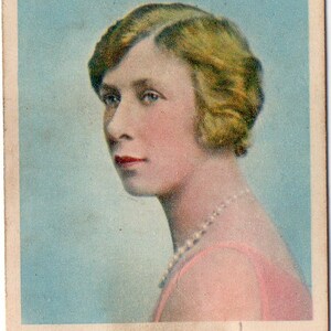 PRINCESA REAL MARÍA 1935 Phillips Especial Jubileo #7 Tarjeta de Cigarrillos