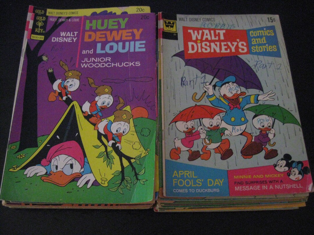 Vintage 1970's *low Grade* WALT DISNEY Assorted Comic Books Lot