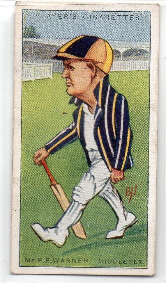 P.F. PLUM WARNER 1926 Player Cricketers #48 Cigarette Card