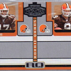 Braylon Edwards/Charlie Frye/Troy Williamson/Ciatrick Fason 2005 Playoff Honors Rookie Quads #3 Football Card #/250