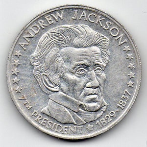 ⑦【ゴールデンダラー】新品未開封 第七代アンドリュー•ジャクソン大統領 Andrew Jackson 7st President Gold Tone Metal Coin