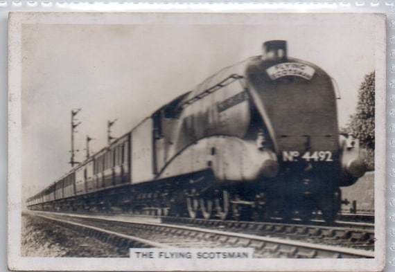 THE FLYING SCOTTSMAN 1938 Senior Service British Railways #26 Cigarette Card 