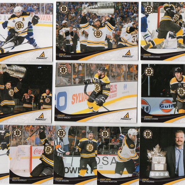 BOSTON BRUINS 2011 Pinnacle Hockey Cards Team Set (11)