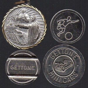 ITALY Vintage Assorted Tokens/Medals Lot (4)