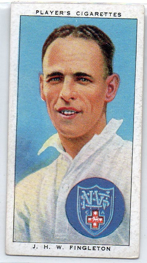 players cigarette cards cricketers 1938 JACK J.H.W. FINGLETON 1938 Player Cricketers #41 Cigarette Card