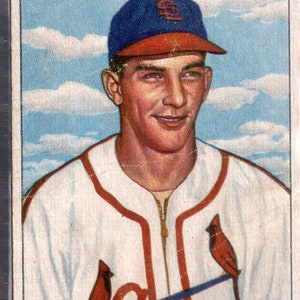 DEL RICE 1950 Bowman #125 Baseball Card - St Louis Cardinals