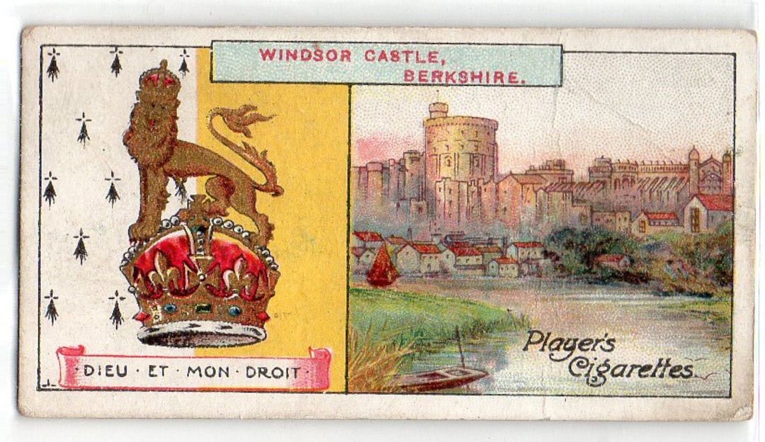 Windsor Castle 1909 Player County Seat & Arms #14 Cigarette Card