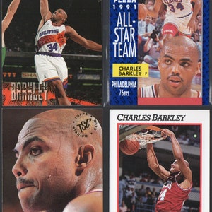CHARLES BARKLEY 1990 Basketball Karten (4) Lot A