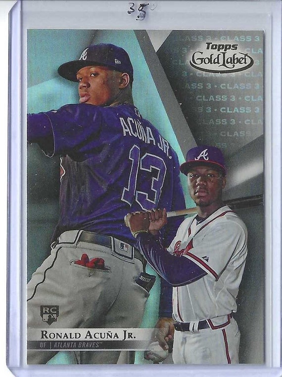 RONALD ACUNA RC 2018 Topps Gold Label #99 Baseball Card - Atlanta