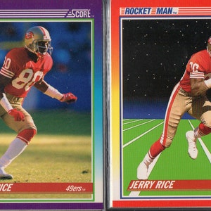 JERRY RICE 1990 Score Voetbal kaarten (2) Lot