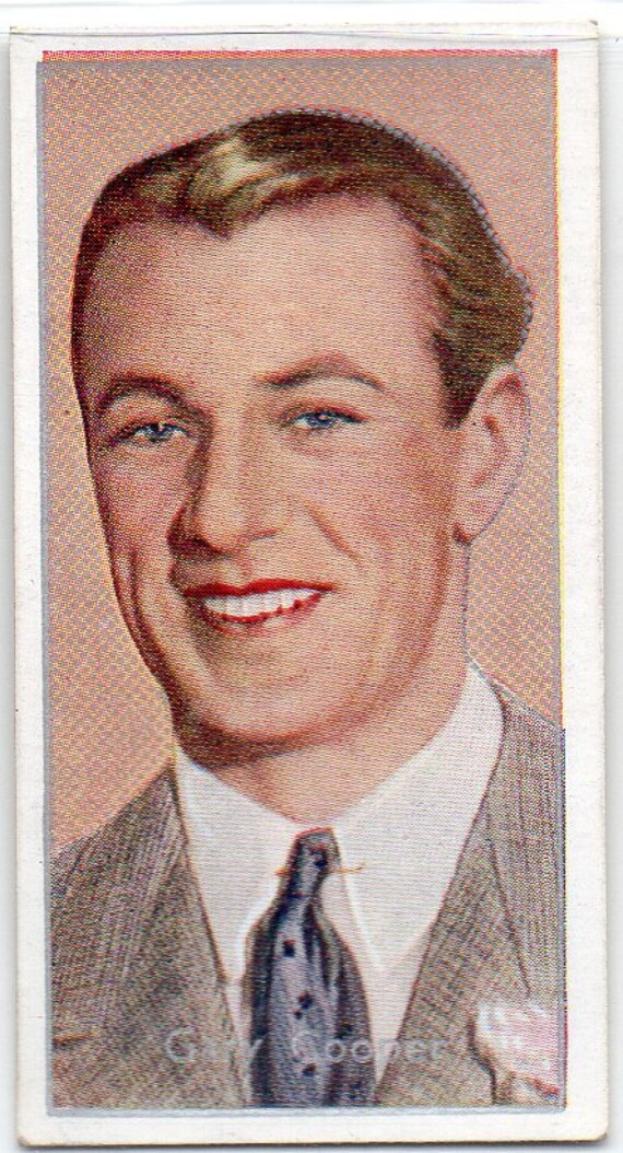 carreras cigarette cards film stars GARY COOPER 1936 Carreras Film Stars #23 Cigarette Card
