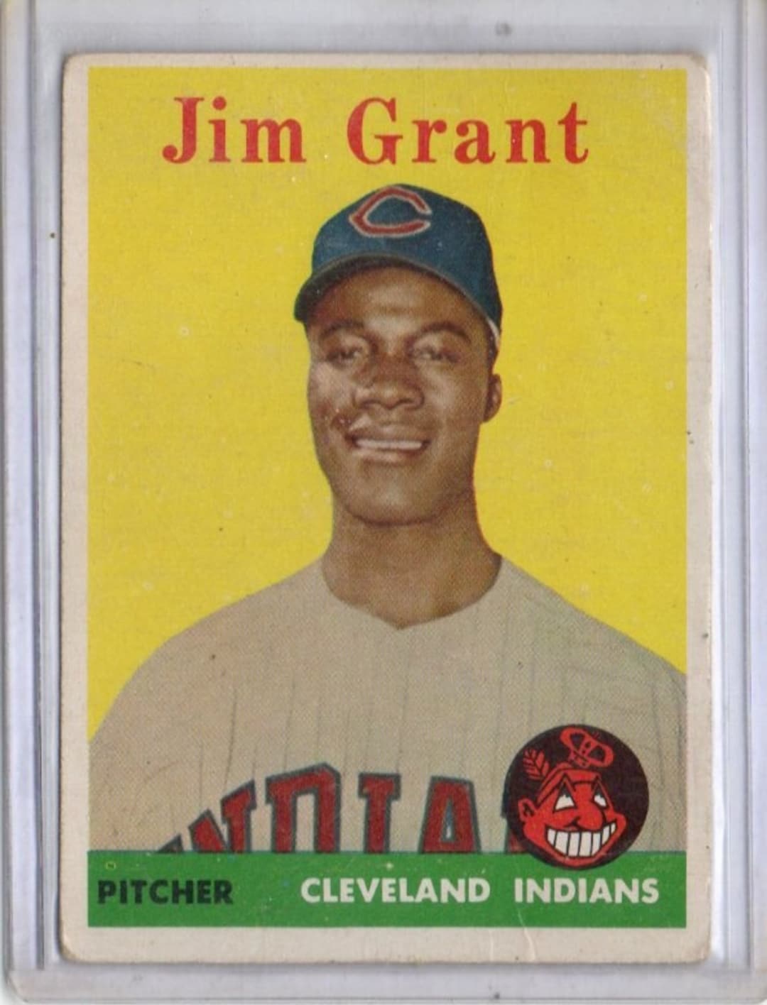 メジャーリーガー Jim T バット付きカード Sports Memorabilia Autographed Jim Mudcat Grant 1968 Topps