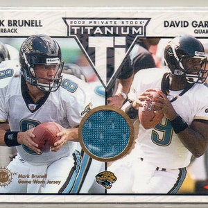 MARK BRUNELL/David Garrard 2002 Private Stock Titanium Game Jersey Voetbalkaart #/500 - Jacksonville Jaguars