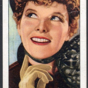 KATHARINE HEPBURN 1935 Gallaher portretten van beroemde sterren #16 sigaret kaart