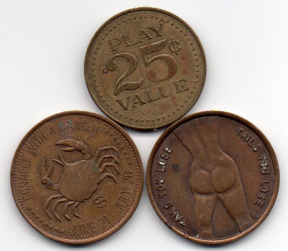 Vintage C.1960's Adult Tokens Lot (3) - Sex Nude Themed - Etsy