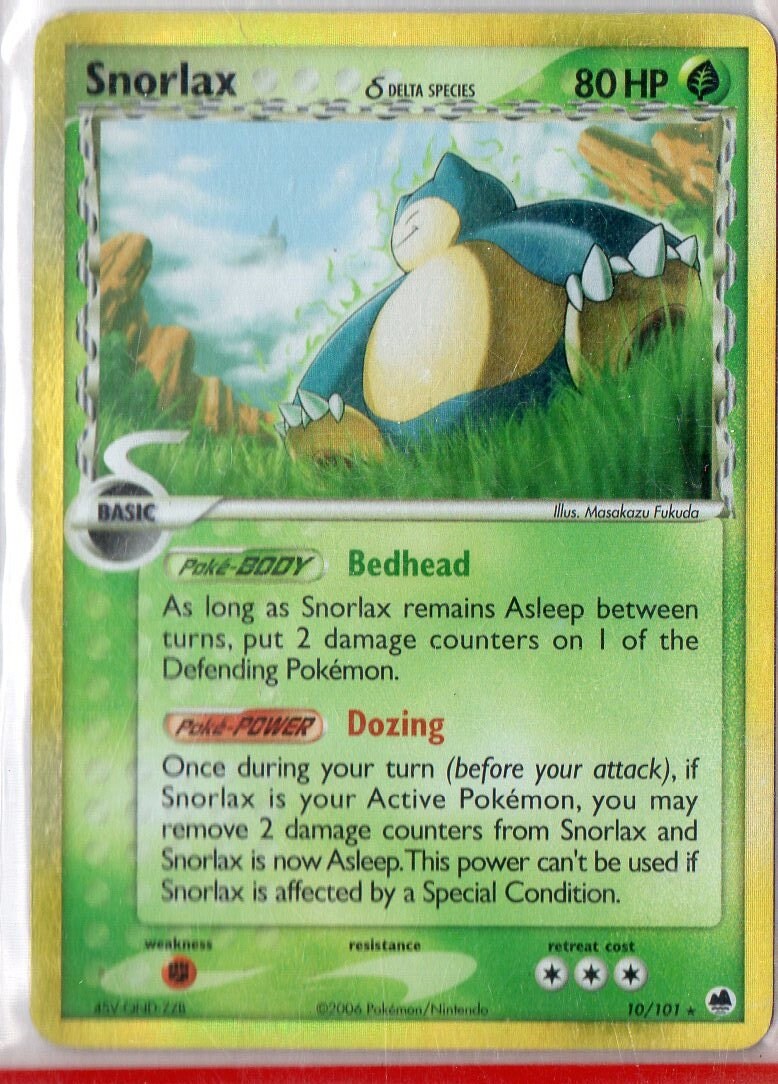 SNORLAX 2006 Pokemon EX Dragon Frontiers #10 HOLO Gaming Card - Etsy Canada
