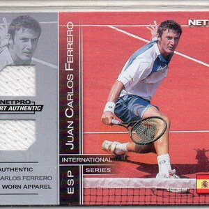 JUAN CARLOS FERRERA 2003 NetPro Court authentiek spel Gebruikte tenniskaart #/500