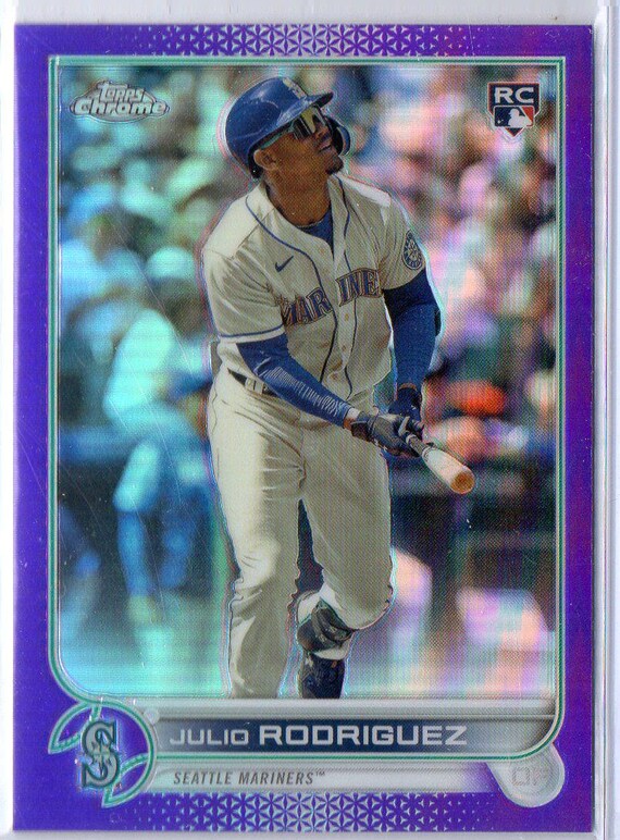 JULIO RODRIGUEZ RC 2022 Topps Chrome Update #150 Purple Refractor