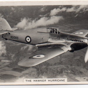 HAWKER HURRICANE 1938 Senior Service Flying #15 Cigarette Card