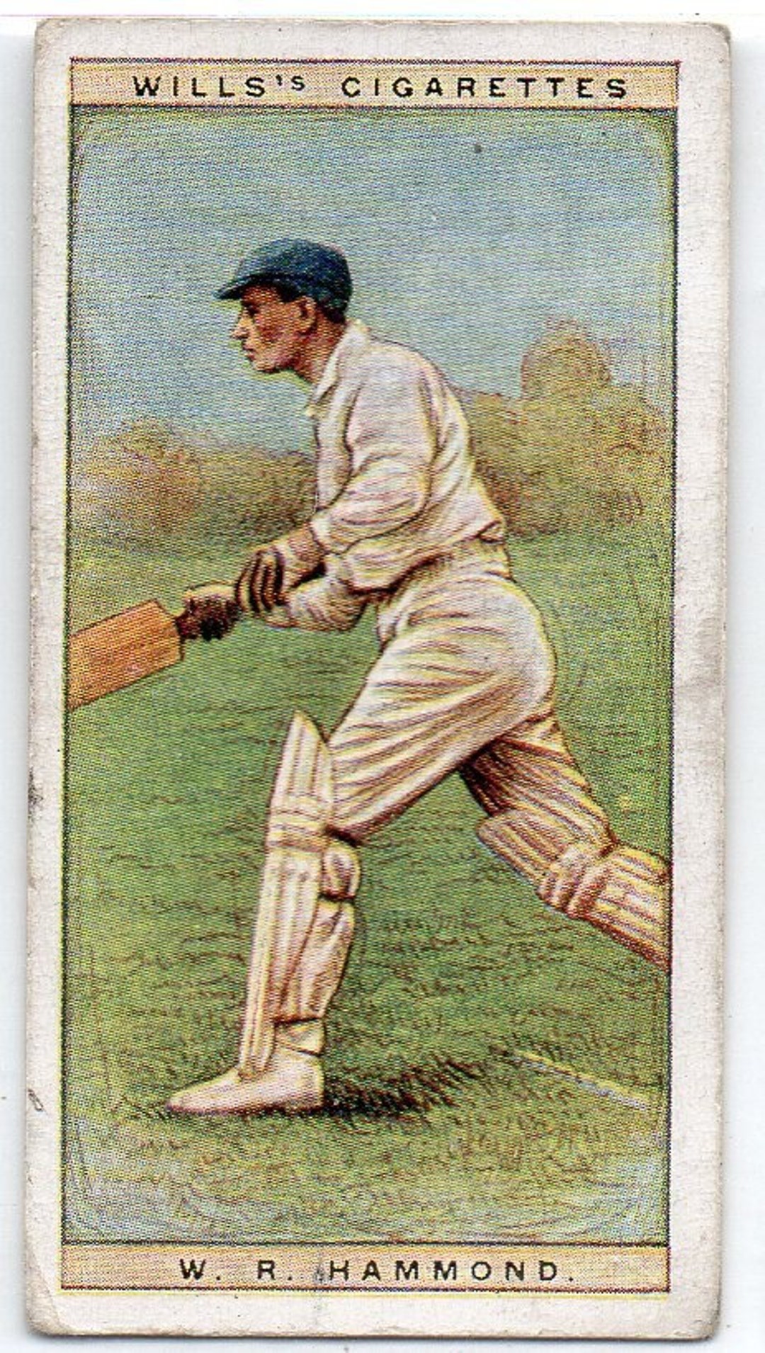 cricket cigarette cards WALTER W.R. HAMMOND 1928 Wills Cricketers #18 Cigarette Card