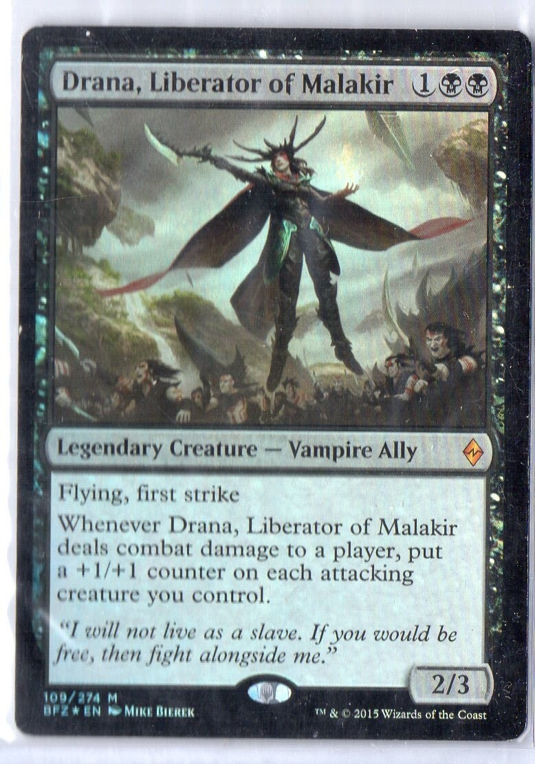MTG Commander Card: Drana, Liberator Of Malikir - Near Mint Condition (Showcase)