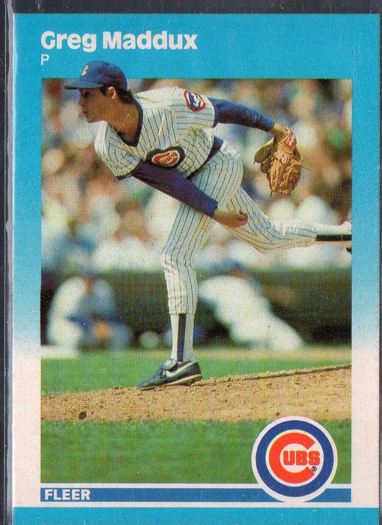 GREG MADDUX RC 1987 Fleer Update #U68 Baseball Card - Chicago Cubs