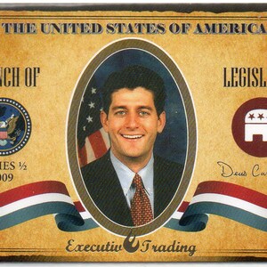PAUL RYAN 2009 Executive Trading Cards Politicians #WI1R - Wisconsin Representative