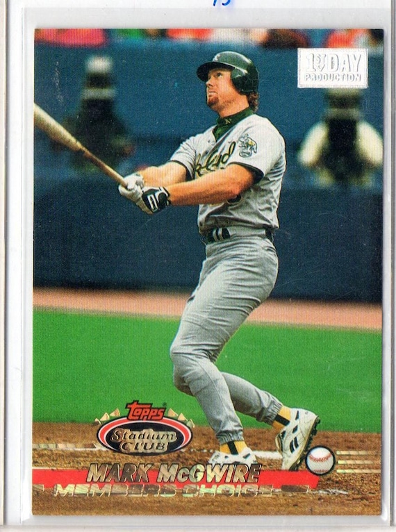 rare mark mcgwire cards MC 1993 Topps Stadium Club #595 1st Day Issue Parallel Baseball Card - Oakland Athletics Mark McGwire - 2024 Donruss