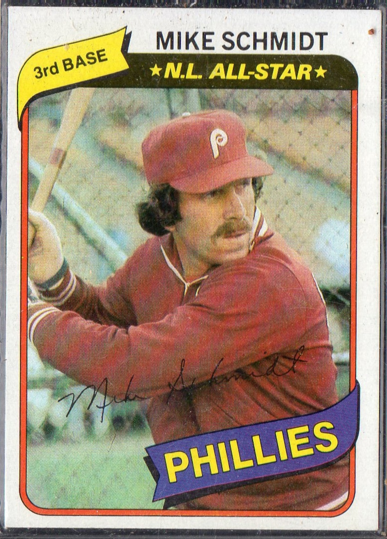 MIKE SCHMIDT 1980 Topps 270 Baseball Card Philadelphia Etsy