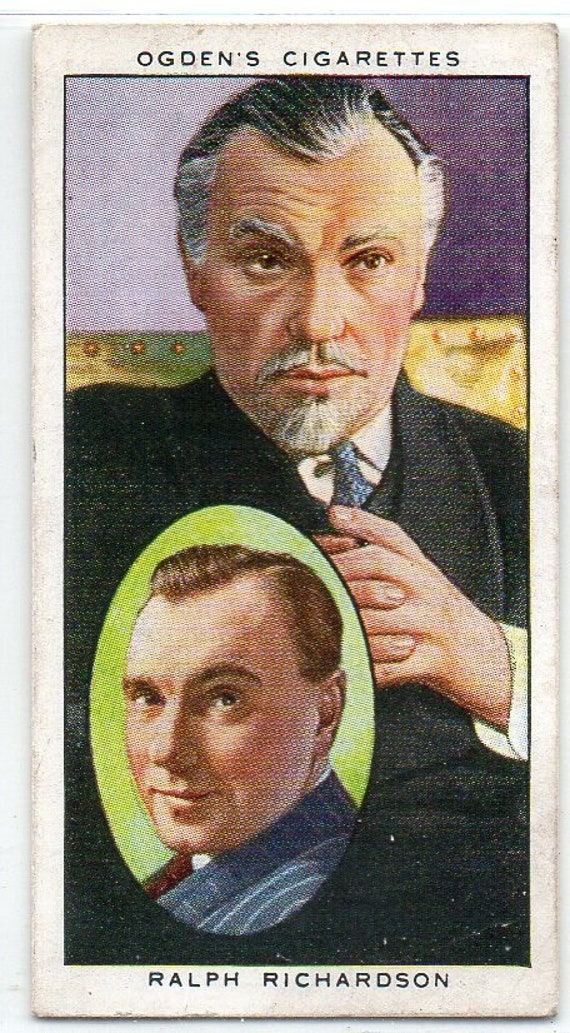 RALPH RICHARDSON 1938 Ogden Actors Natural & Character Studies #43  Cigarette Card