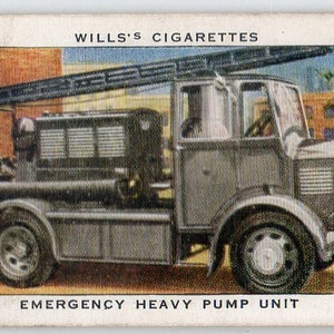 Emergency Heavy Pump Unit 1938 Wills Air Raid Precautions #25 Cigarette Card
