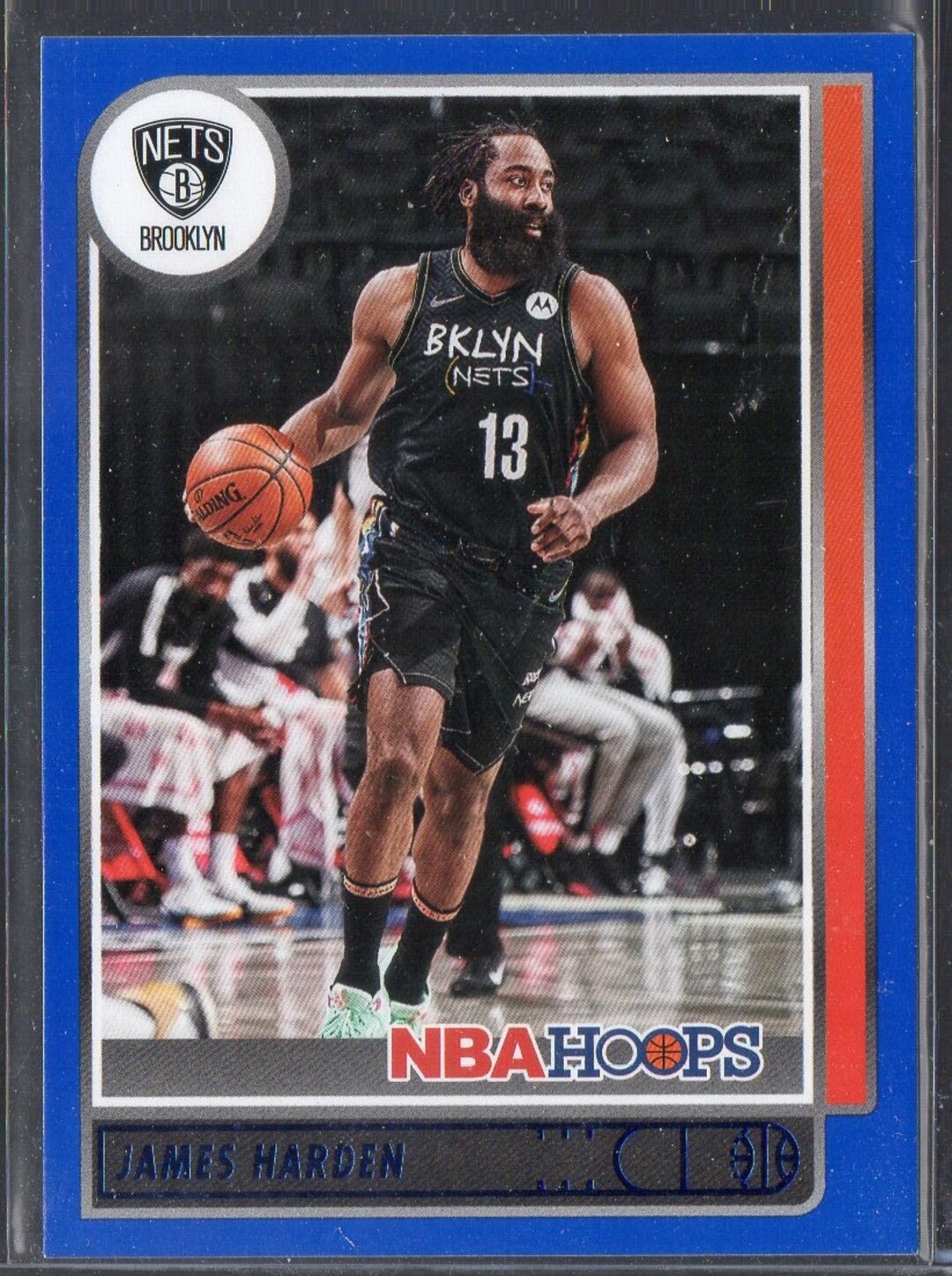JAMES HARDEN 2021 Hoops 67 Blue Parallel Basketball Card Etsy