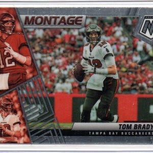 Tarjeta de fútbol americano TOM BRADY 2022 Panini Mosaic Montage n.° 16 - Tampa Bay Buccaneers