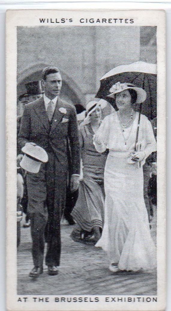 Brussels Exhibition (elizabeth & George VI) 1937 Wills Our King and Queen  #39 Cigarette Card