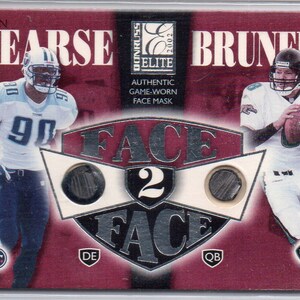 MARK BRUNELL/JEVoN KEARSE 2002 Donruss Elite Face 2 Gezicht #5 Dual Facemask Voetbalkaart #/350