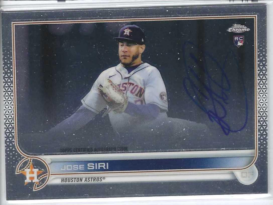 JOSE SIRI RC 2022 Topps Chrome Autograph Baseball Card - Houston