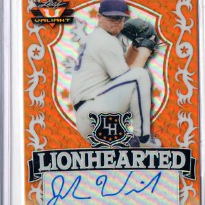 JORDAN WICKS 2021 Leaf Valient handtekening oranje parallelle honkbalkaart #/99 - Chicago Cubs