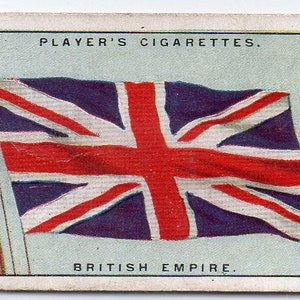 EMPIRE BRITANNIQUE 1928 Drapeaux des joueurs de la Société des Nations #7 Carte de cigarette