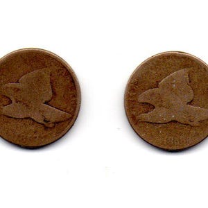 Vintage 1857 & 1858 US Flying Eagle Cents Lot A (2) Coins