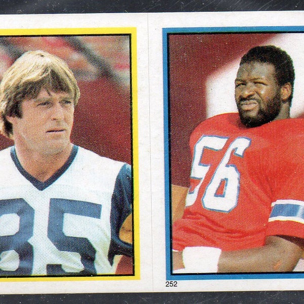 ANDRE TiPPETT/JACK YOUNGBLOOD 1984 Topps #252 Football Card