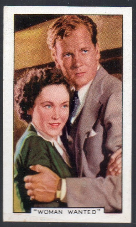 WOMAN WANTED w/Maureen O'Sullivan & Joel McCrea 1936 Gallaher Film Episodes  #25 Cigarette Card