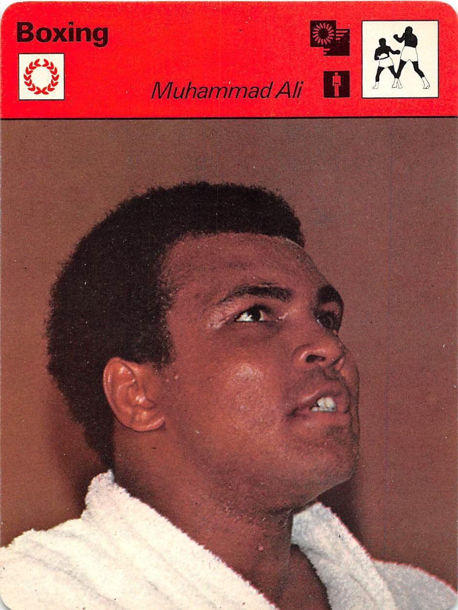 MUHAMMAD ALI 1977 Ediciones Rencontre Sportscasters Card